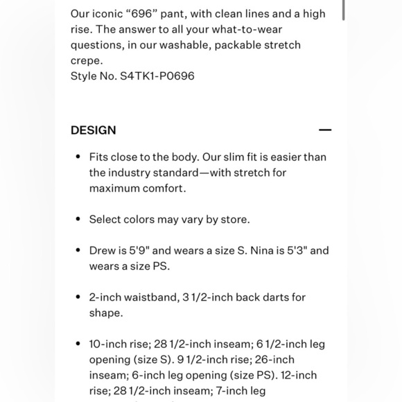 Eileen Fisher Washable Strech Crepe white pull up pants size M - Picture 6 of 6